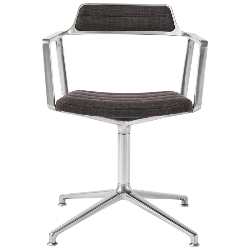 452 Svingstol Med Føtter, Polert Aluminium / Tide