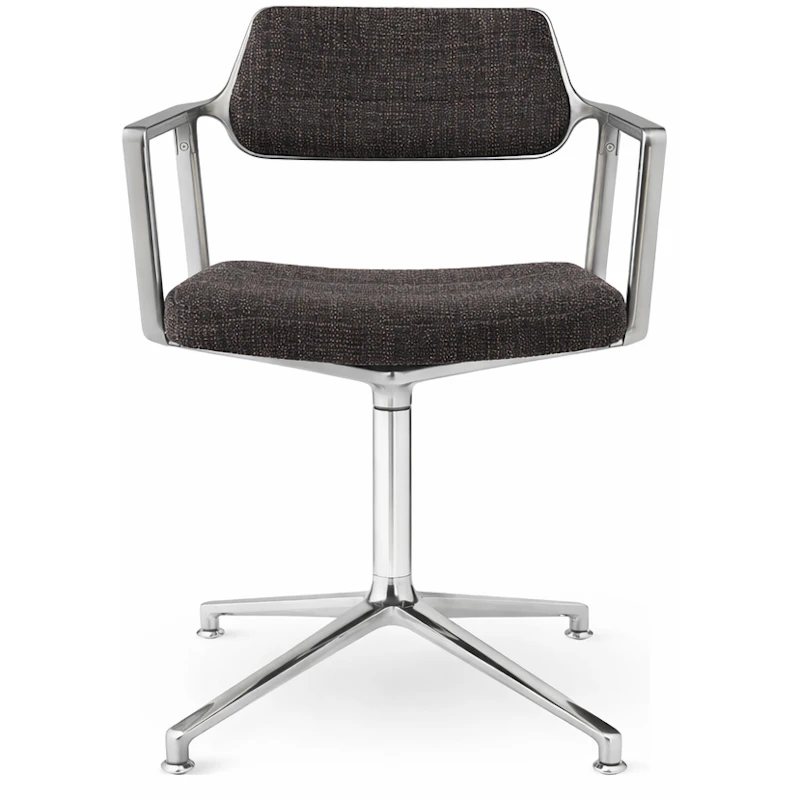 453 Svingstol Med Føtter, Polert Aluminium / Tide