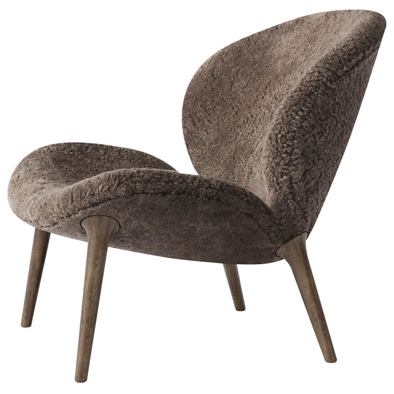 Lodge Lenestol Lav Rygg, Mørk Eik / Curly 07 Umber