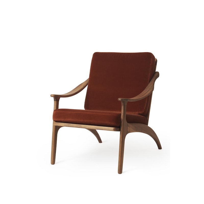 Lean Back Loungestol, Oljet Teak / Brick Red