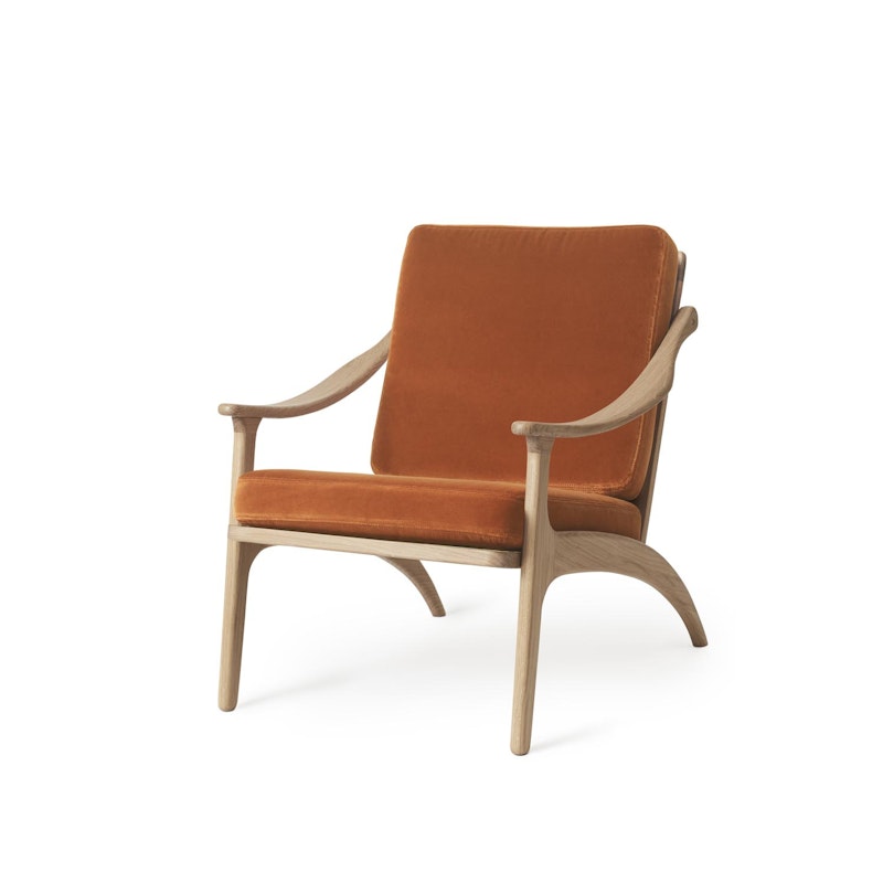 Lean Back Loungestol, Hvitoljet Eik / Rusty Rose