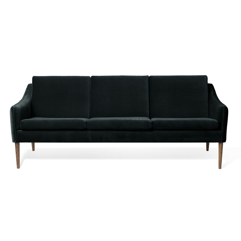 Mr. Olsen 3-Seter Sofa, Dark Petrol / Røkt Eik