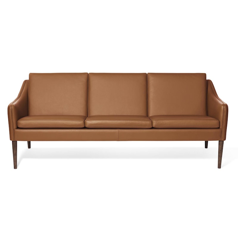 Mr. Olsen 3-Seter Sofa, Cognacfarget / Røkt Eik