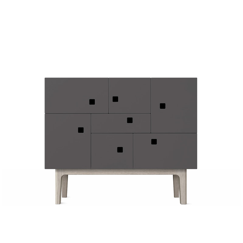 Peep C1 Sideboard, Slate Grey/White Oak